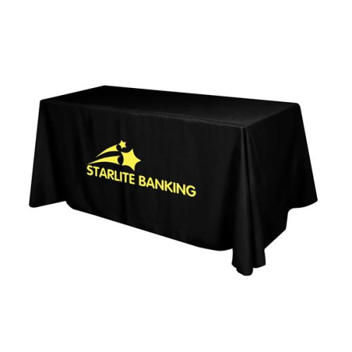 Flat 3-sided Table Cover - fits 6' table (100% Polyester)