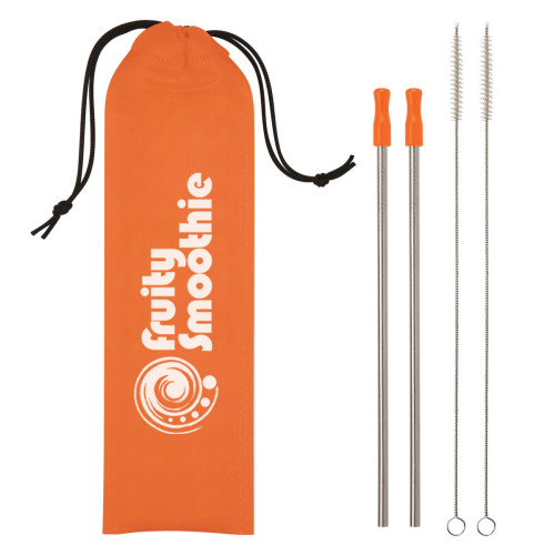 2-Pack Stainless Steel Straw Kit