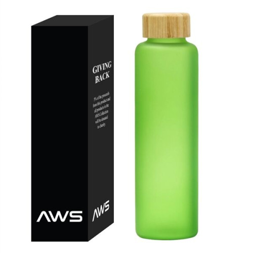 Aws 20 Oz. Belle Glass Bottle With Bamboo Lid