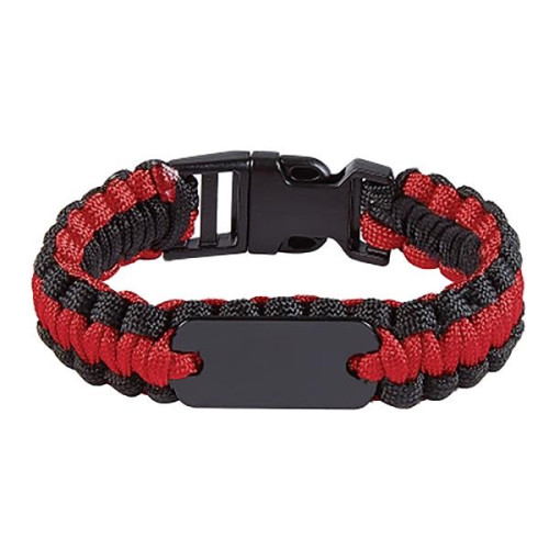 Customized Promotional Paracord Bracelet with Metal Plate