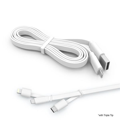 3 Foot Branded Triple Tip Cable