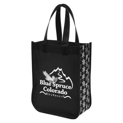 Snow Flurry Laminated Non-Woven Tote Bag