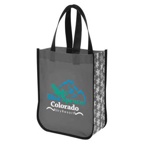Snow Flurry Laminated Non-Woven Tote Bag