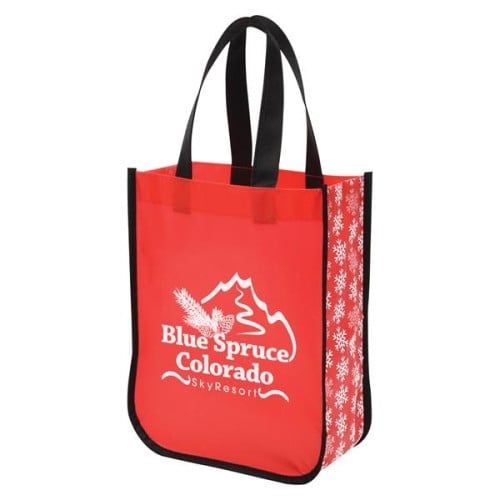 Snow Flurry Laminated Non-Woven Tote Bag