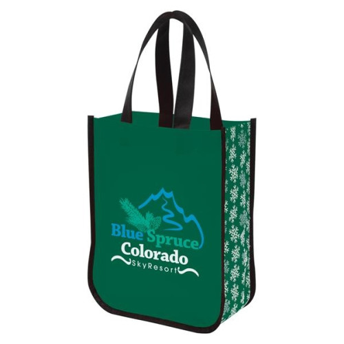 Snow Flurry Laminated Non-Woven Tote Bag