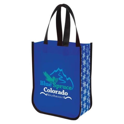 Snow Flurry Laminated Non-Woven Tote Bag