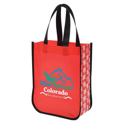 Snow Flurry Laminated Non-Woven Tote Bag