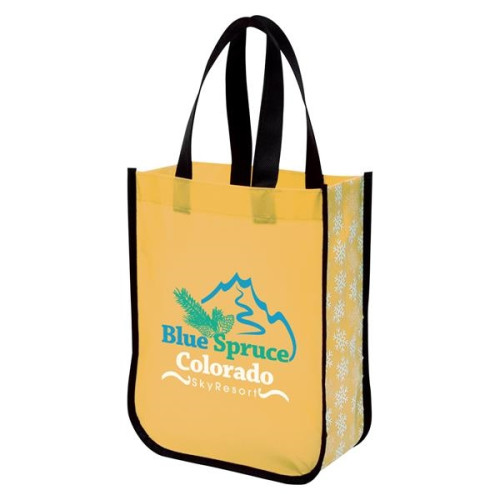 Snow Flurry Laminated Non-Woven Tote Bag