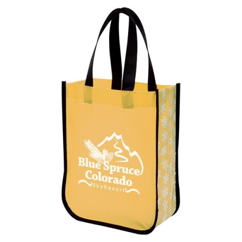 Snow Flurry Laminated Non-Woven Tote Bag