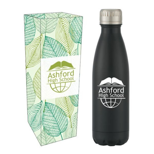 16 Oz. Matte Black Stainless Steel Bottle With Custom Box
