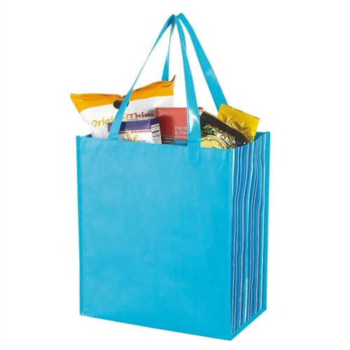 Shiny Laminated Non-Woven Tropic Shopper Tote Bag