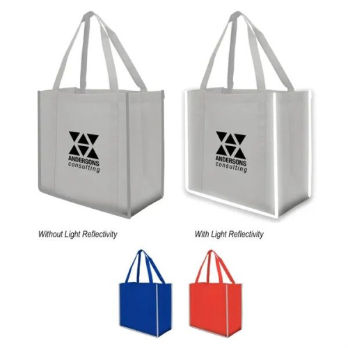 Reflective Large Grocery Tote Bag