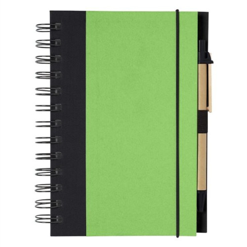 ECO-INSPIRED SPIRAL NOTEBOOK & PEN