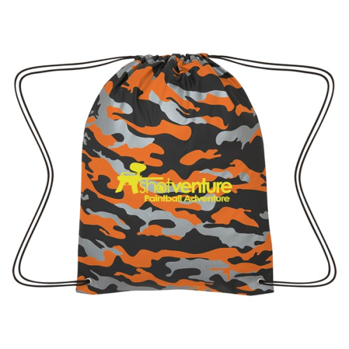 Reflective Camo Drawstring Sports Pack