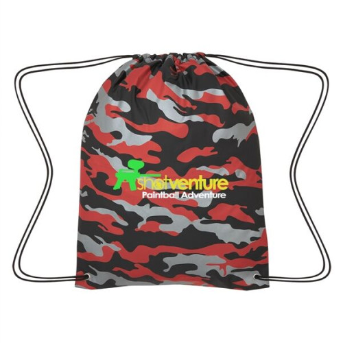Reflective Camo Drawstring Sports Pack
