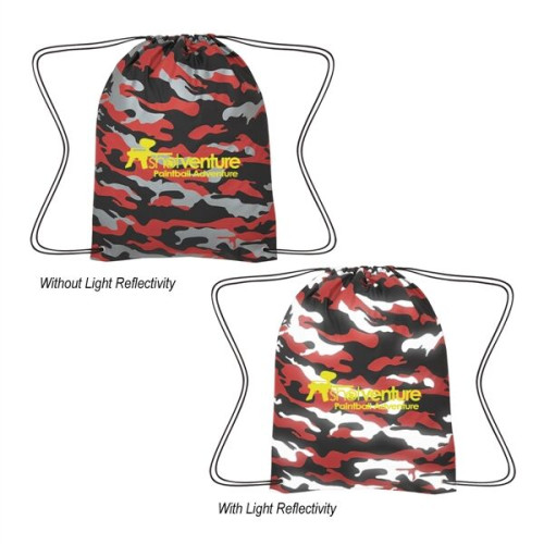 Reflective Camo Drawstring Sports Pack