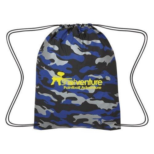 Reflective Camo Drawstring Sports Pack