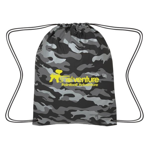 Reflective Camo Drawstring Sports Pack