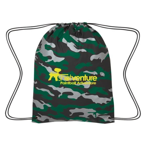 Reflective Camo Drawstring Sports Pack