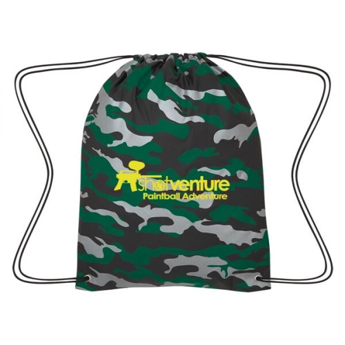Reflective Camo Drawstring Sports Pack