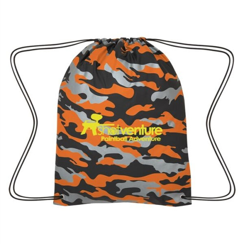 Reflective Camo Drawstring Sports Pack