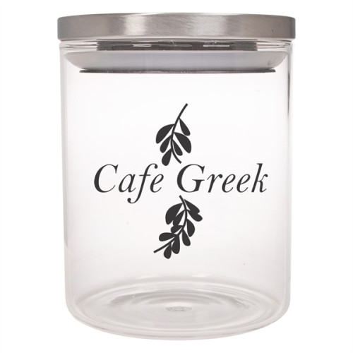 26 Oz. Glass Container With Stainless Steel Lid