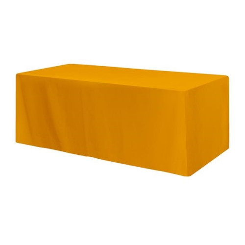 Fitted Poly/Cotton 3-Sided Table Cover - Fits 8' Standard...