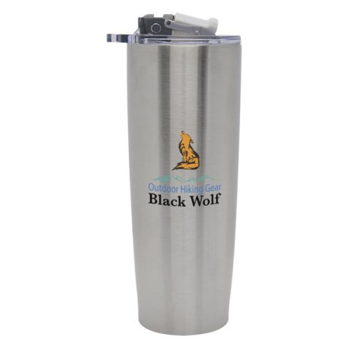 25 Oz. Pop 'N Sip Stainless Steel Tumbler