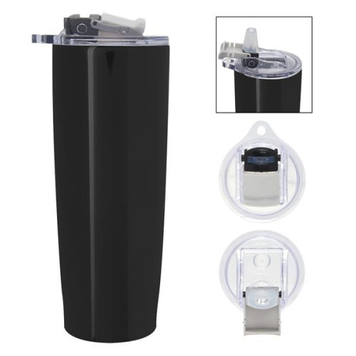 25 Oz. Pop 'N Sip Stainless Steel Tumbler