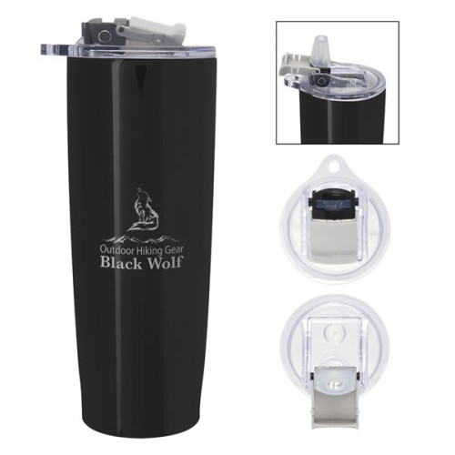 25 Oz. Pop 'N Sip Stainless Steel Tumbler