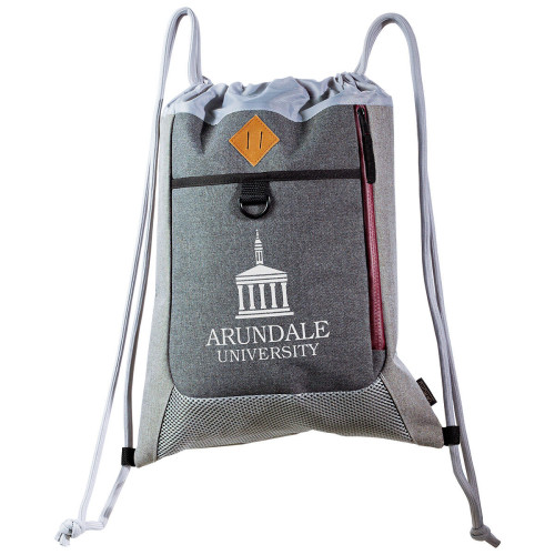 Bordeaux Polycanvas Drawstring Bag by Taroko™