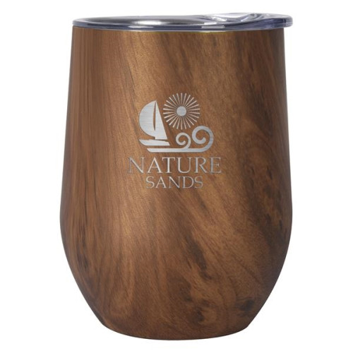 12 Oz. Woodgrain Alexander Stemless Wine Cup