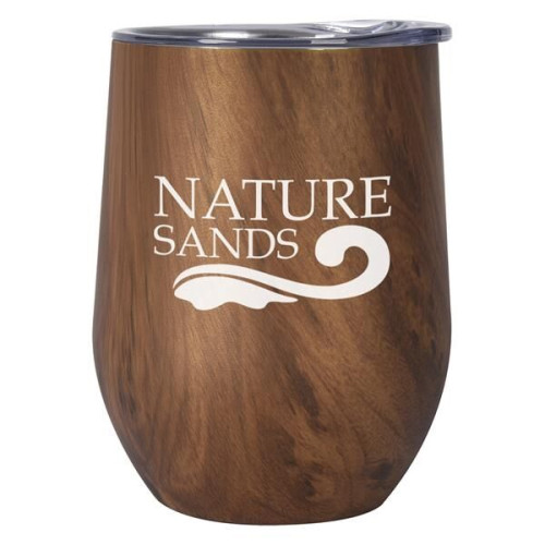 12 Oz. Woodgrain Alexander Stemless Wine Cup