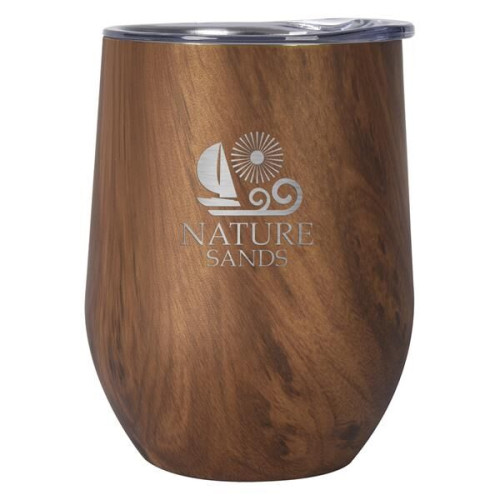 12 Oz. Woodgrain Alexander Stemless Wine Cup
