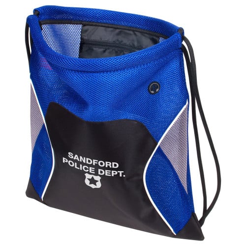 Jumbo Globetrotter Mesh Fabric Drawstring Bag