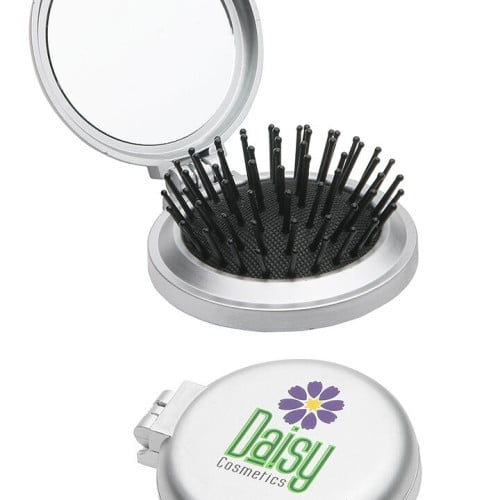 Travel Disk Brush & Mirror