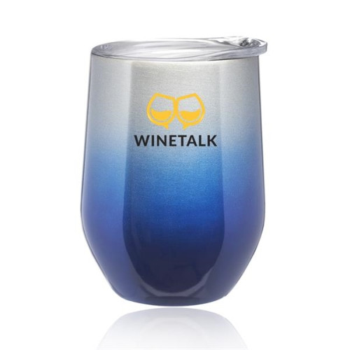 11 oz. Ombre Stemless Wine Glass with Lid