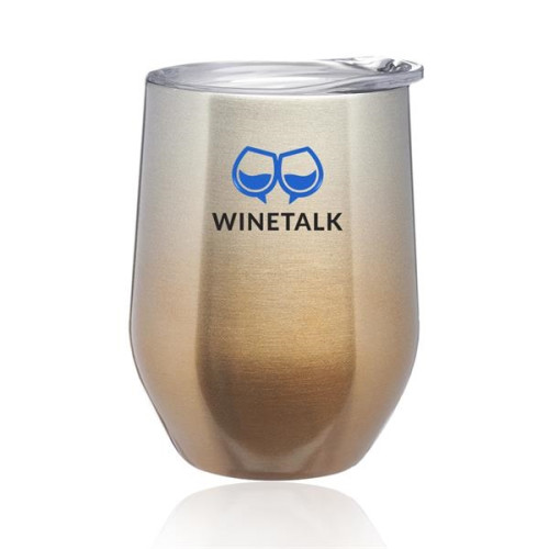 11 oz. Ombre Stemless Wine Glass with Lid