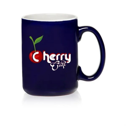 15 oz. El Grande Two Tone Glossy Coffee Mugs