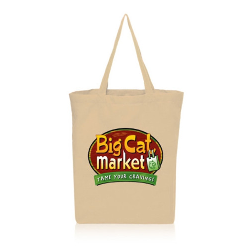 15"W x 17"H Gusseted Cotton Tote Bags