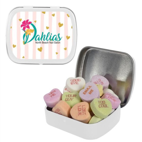Small Mint Tin with Conversation Hearts