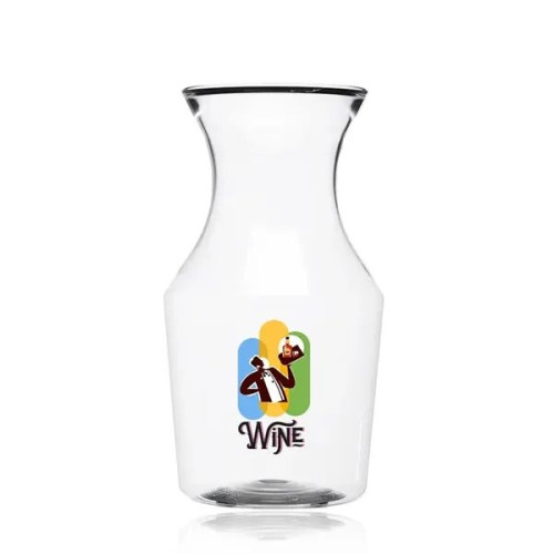 Reserv 12 oz. Plastic Disposable Wine Carafe with Lid