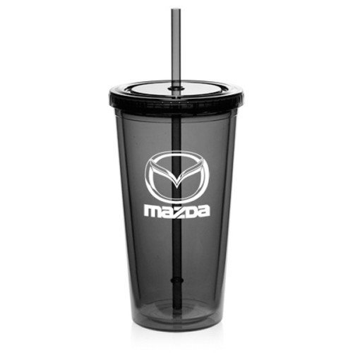 20 oz. Double Wall Acrylic Tumbler With Straw