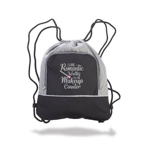 Seville Two Tone Polyester Drawstring Backpack