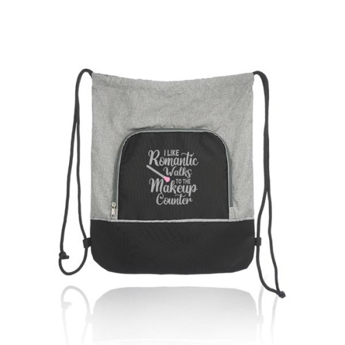 Seville Two Tone Polyester Drawstring Backpack