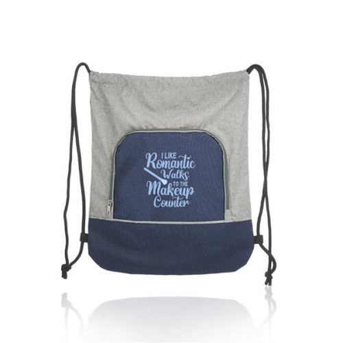 Seville Two Tone Polyester Drawstring Backpack