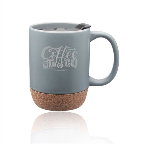 13 oz. Barista Ceramic Custom Mug with Cork Bottom