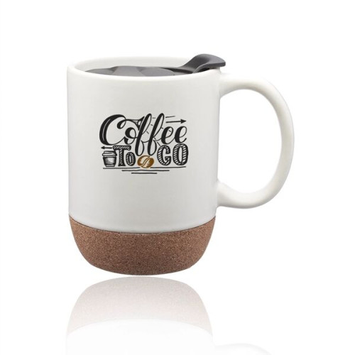 13 oz. Barista Ceramic Custom Mug with Cork Bottom