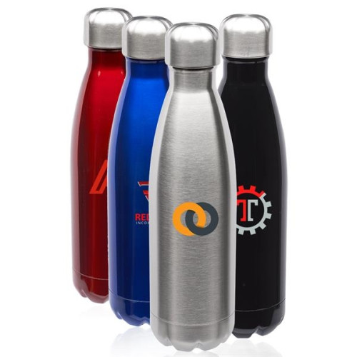 17 oz. Stainless Steel Levian Cola Shaped Bottles