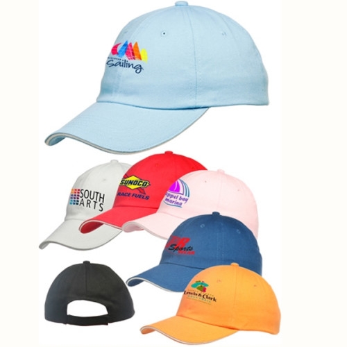 6 Panel Cotton Sandwich Unconstructed Caps